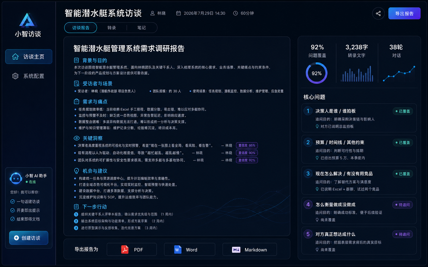 未来控制台 · 访谈报告