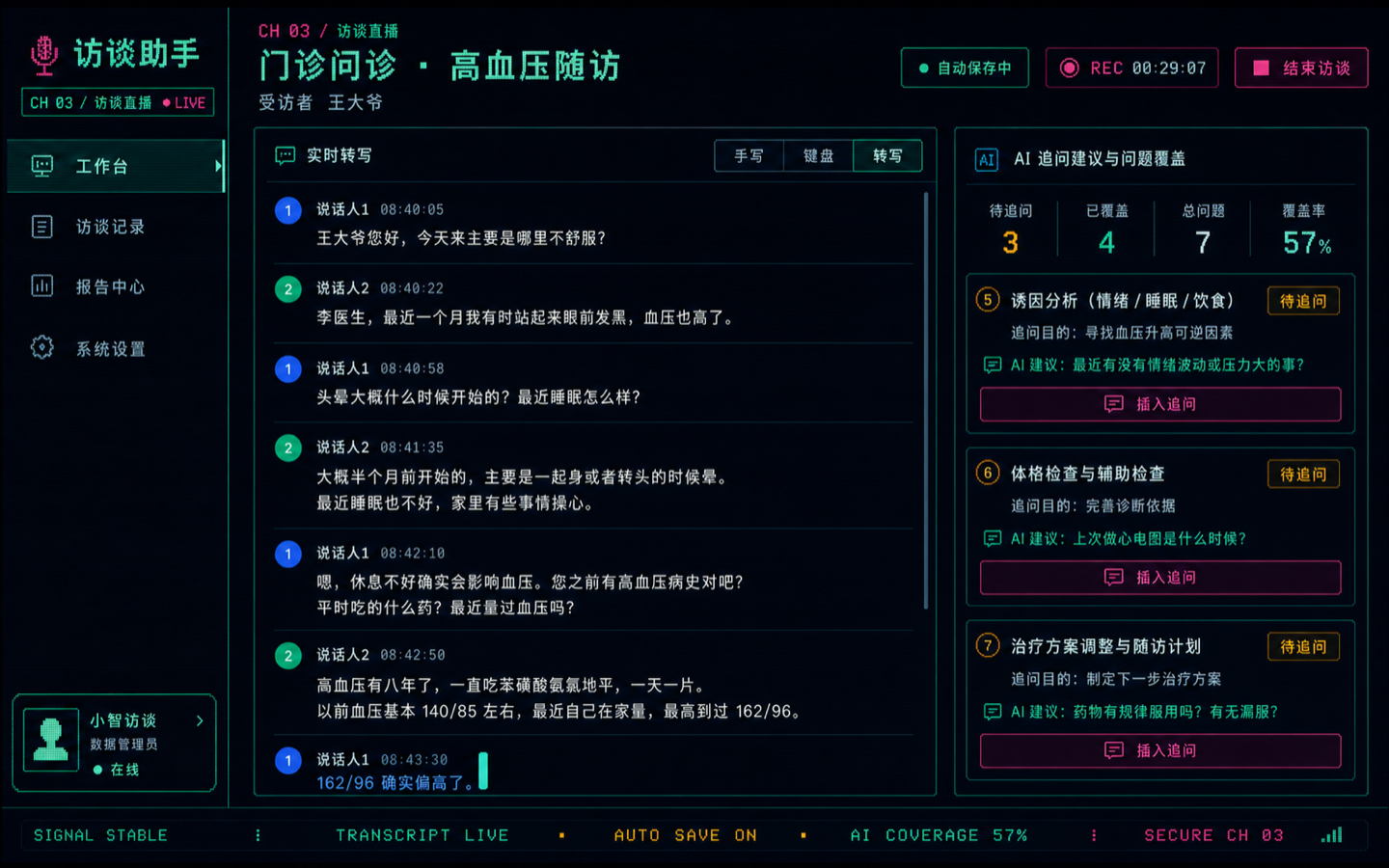 CRT 图文电视 · 访谈进行